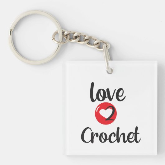 Love 2 Crochet Sleutelhanger (voorkant)