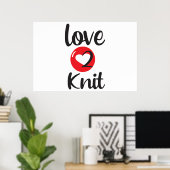 Love 2 Knit Poster (Thuiskantoor)
