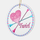 Love 2 Twirl foto Keramisch Ornament (Links)