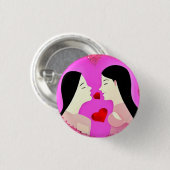 Love 3 Cm Round Badge (Devant & derrière)