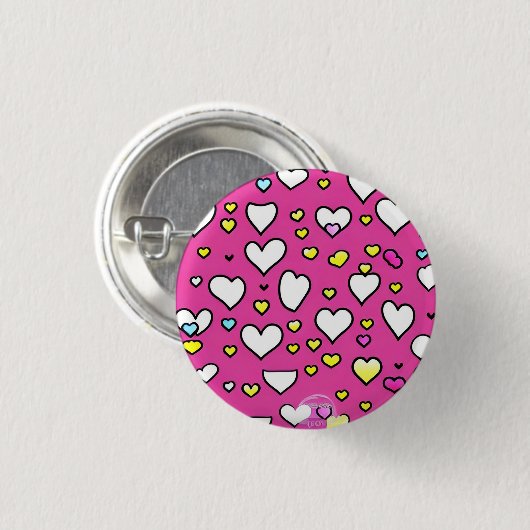 Love 3 Cm Round Badge (Devant & derrière)