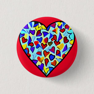 Love 3 Cm Round Badge