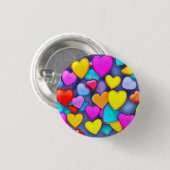Love 3 Cm Round Badge (Devant & derrière)