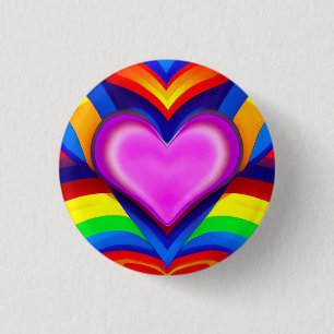 Love 3 Cm Round Badge
