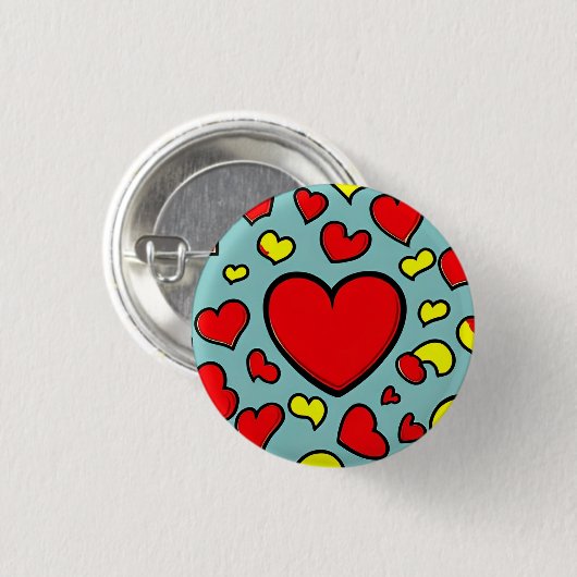 Love 3 Cm Round Badge (Devant & derrière)