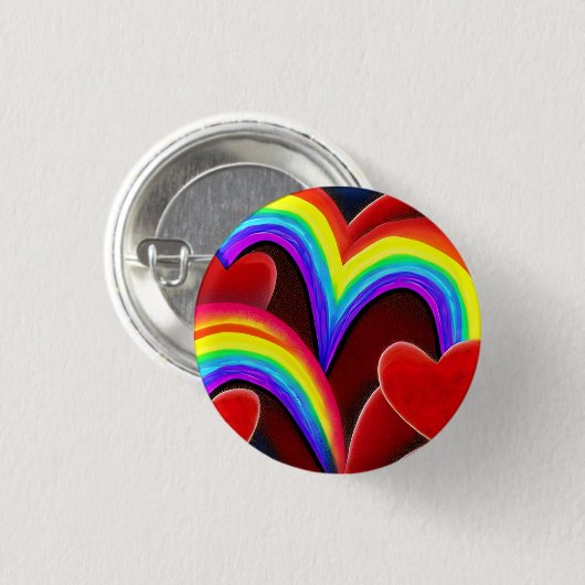 Love 3 Cm Round Badge (Devant & derrière)