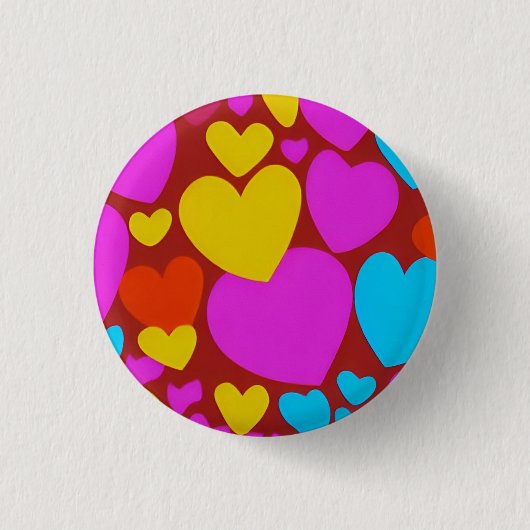 Love 3 Cm Round Badge Ronde Button 3,2 Cm (Voorkant)
