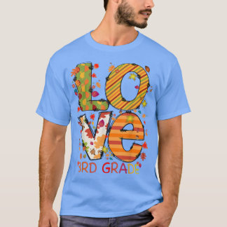 Love 3rd Grade Happy Herfst Yall Autumn T-shirt