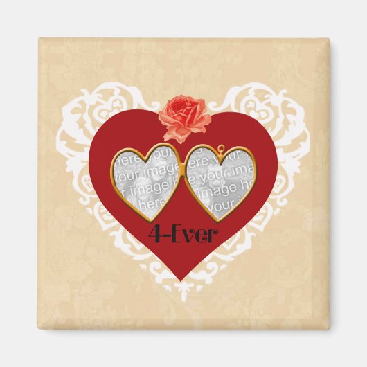 Love 4 Ever Locket Magnet Magneet (Voorkant)