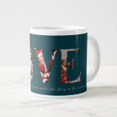 Love 4 photo modern minimal personalised gift coff extra grote beker (Voorkant rechts)