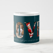 Love 4 photo modern minimal personalised gift coff extra grote beker (Voorkant)