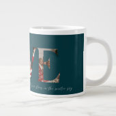 Love 4 photo modern minimal personalised gift coff extra grote beker (Rechts)