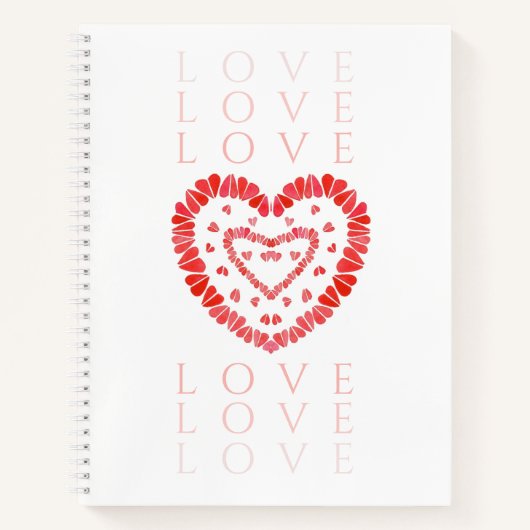 LOVE 8.5x11 Carnet spiral (Devant)