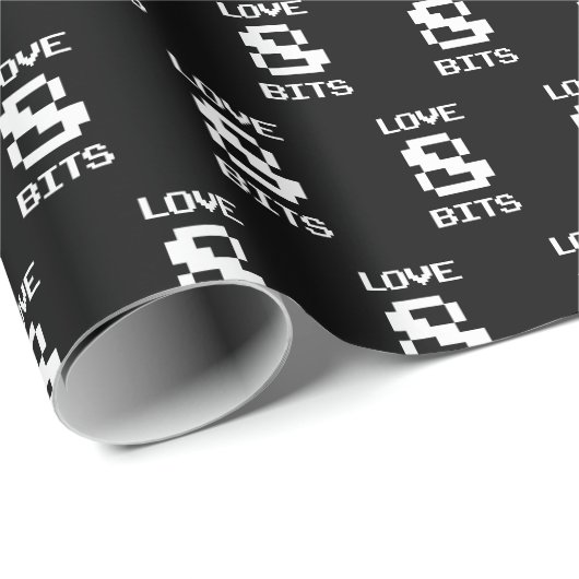Love 8 Bits Cadeaupapier (Rol Hoek)