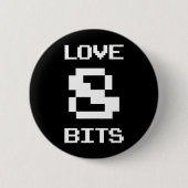 Love 8 Bits Ronde Button 5,7 Cm (Voorkant)