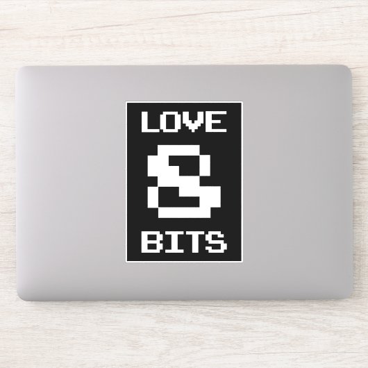 Love 8 Bits Sticker (Computer)