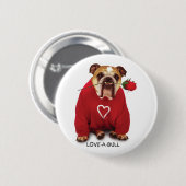 LOVE-A-BULL Pin Ronde Button 5,7 Cm (Voorkant /achterkant)