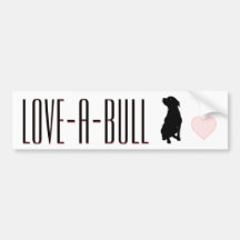 Love-A-Bull Pitbull Bumpersticker