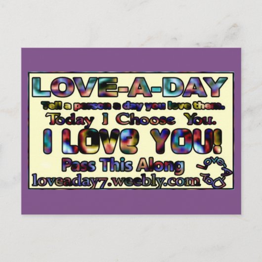 Love-a-Day Post Kaarten (Voorkant)