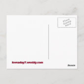 Love A Day Postcard-Orange Briefkaart (Achterkant)