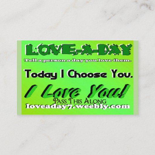 Love-a-Day Visitekaartjes (Achterkant)