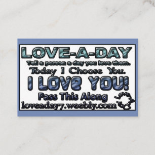 Love-a-Day Visitekaartjes