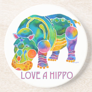 Love A HIPPO Zandsteen Onderzetter