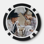 'Love' Aangepaste familiefoto met eigen naam Poker Chips (Achterkant)
