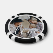 'Love' Aangepaste familiefoto met eigen naam Poker Chips (Enkel)