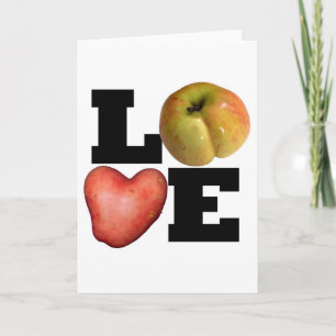 LOVE Aardappel Apple Valentijnsdag Groet Feestdagen Kaart