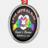 Love Above All Else Metalen Ornament (Links)