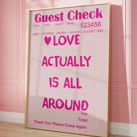 Love Actually Is All Around Affiche de Note de Cli