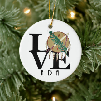 LOVE Ada Oklahoma Keramisch Ornament