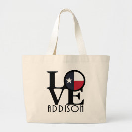LOVE Addison Texas Grote Tote Bag