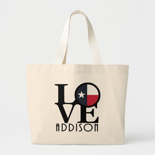 LOVE Addison Texas Grote Tote Bag (Voorkant)