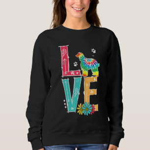 Love Afghan Hound Tie Dye Rainbow Afghan Hond Trui