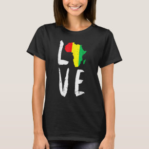 Love Africa Black History Maand African American M T-shirt