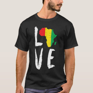 Love Africa Black History Maand African American M T-shirt