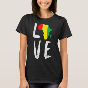 Love Africa Black History Maand African American M T-shirt