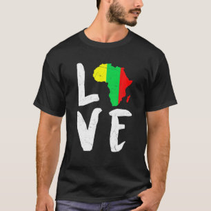 Love Africa Black History Maand African American M T-shirt