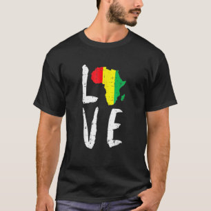 Love Africa Black History Maand African American M T-shirt