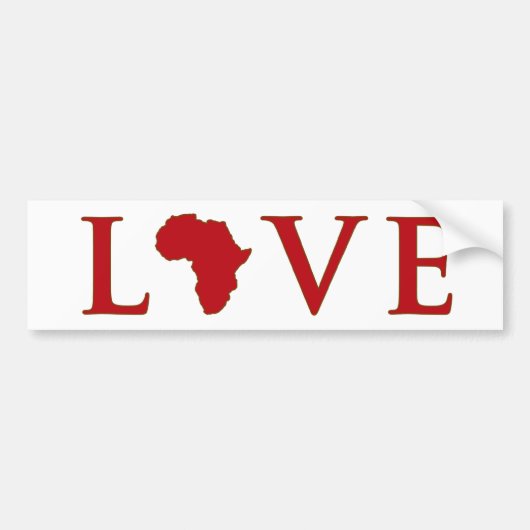 Love Africa Bumpersticker (Voorkant)