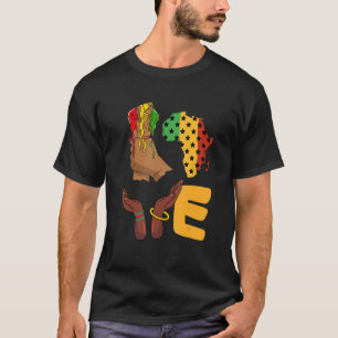 Love Africa Map Melanin African Continent American T-shirt