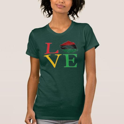 LOVE Afrocentric Lips T-Shirt (Devant)