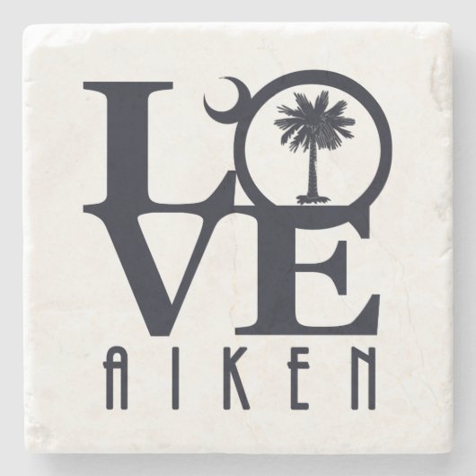 LOVE Aiken SC Stenen Onderzetter (Voorkant)
