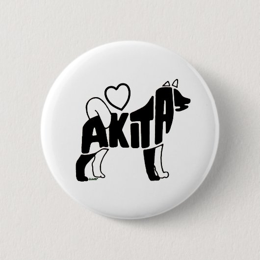 LOVE AKITAS BUTTON (Voorkant)
