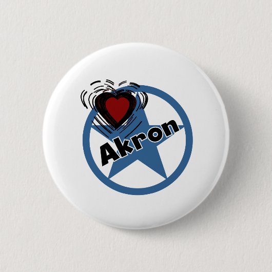 Love Akron Ronde Button 5,7 Cm (Voorkant)