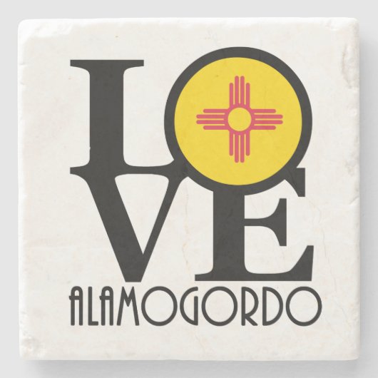 LOVE Alamogordo Stenen Onderzetter (Voorkant)