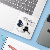 Love Alaska, 3 Different Designs, Die Cut Sticker (Laptop met iPhone)