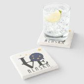 LOVE Alaska Stenen Onderzetter (Zijkant)